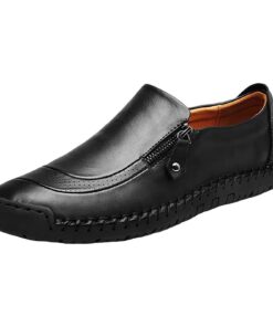 Chaussures en cuir generiques pour homme noir confortables été classiques