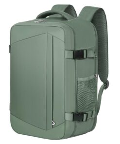 KIRFEIHT Bagage Cabine Ryanair Noir Vert | Sac à Dos de Voyage 40x20x25 | Compatible avec Ordinateur Portable | Sac Saco
