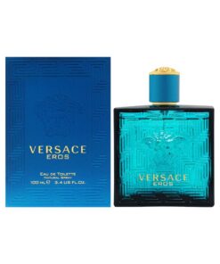VERSACE EROS 100Vp Parfum pour Hommes في ambient de soirée, notes de vanille et caramel，élégance et intensité