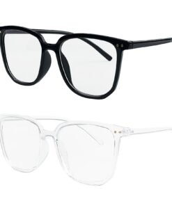 Mesybveo Lunettes Anti Lumière Bleue Homme Femmes - ComfortableMonture Large & Portable, Anti-Fatigue & Repos Oculaire