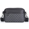 Starnearby Sac à Bandoulieré Homme en Cuir PU pour Affaires et Voyage - Petit Sac Carré avec Fonction Portefeuille et Po