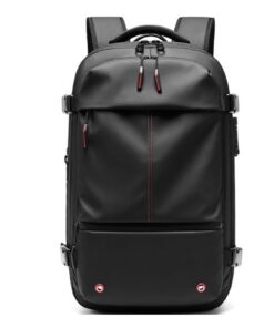 SplendidHongyuan Noir Sac de Voyage sous Vide 62 L - Sac à Dos Extensible avec Compression sous Vide, Antivol et Résista