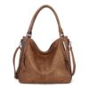 FANDARE Sac à Main en Cuir PU Étanche pour Shopping Soirée Voyage - Porté Epaule Femme