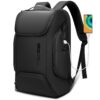 Bange Sac à Dos Unisexe - Design Ergonomique et Léger pour la Vie Quotidienne et le Voyage - 25L, Noir et Bleu Marine