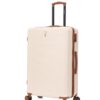 Valise de voyage CELIMS 75cm Rigide | Serrure Intégrée | ABS 23kg | Sac de Voyage Grande Taille | Crème