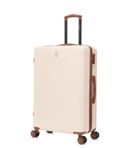 Valise de voyage CELIMS 75cm Rigide | Serrure Intégrée | ABS 23kg | Sac de Voyage Grande Taille | Crème