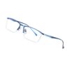 Lunettes d'ordinateur pour homme - Filtre de lumière bleue - Anti-UV - Anti-fatigue - Demi-cadre - Rectangulaire - Bleu