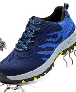 PHMNZIP Baskets de Sécurité Hommes Protection Acier Bleu 45 Securite Enfants Légères Embout Acier Protection Bleu Chauss