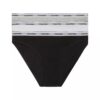 Calvin Klein Femme Slip Coton Stretch Lot De 3, Multicolore - 3 pièces confortables pour plage et piscine, Noir/Bronze/G