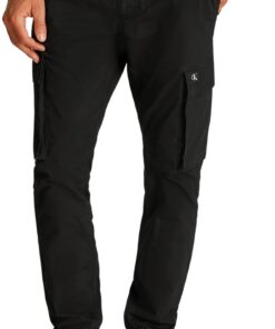 Calvin Klein Cargo Homme Pantalon en Coton Évasé pour Homme à la Mode Évasé Taille Grande Taille Gras Polyester