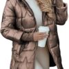 Minetom Manteau femme hiver matelassé chaud zippé avec poches