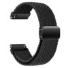 Bracelet en nylon 22 mm régulier par magnétisme pour homme et femme noir
