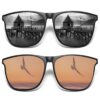 MCSQK 2 Clip Solaire | Lunettes de Soleil Polarisées pour Homme et Femme | Protection UV | Clips Faciles | Verres Polari