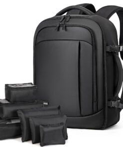 Sac à Dos Voyage Cabine Ryanair pour Homme et Femme | Grande Capacité | 6 Sacs d'Organisation | Portable 14 Pouces