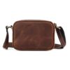 Sacoche FANDARE Véritable Cuir Homme et Femme pour Collège et Travail - Sac Porté Epaule Business Brun