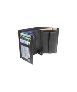 TRAVANDO Dublin homme - Portefeuille RFID bloqueur - Noirclassique - Rangement pour pièces, cartes et billets - Porte-ca