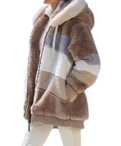 ABINGOO Manteaux Polaire Zippée Femme Mode Épaissir Blouson Chaud Hiver Doux Ample Veste