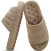 KuaiLu Chaussons Hommes Confortable Mémoire de Forme Intérieur Extérieur Maison avec Semelle Légère et Souple en Caoutch