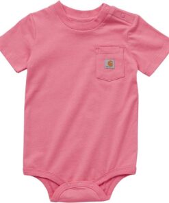 Carhartt Body Unisexe à Manches Courtes pour Bébé - T-Shirt Une Pièce - Manches Courtes - Poche - T-Shirt Unisexe pour B