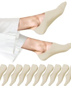 EKSHER No Show Lot de 10 paires de chaussettes de sport invisibles en coton OEKO-TEX STANDARD 100 été anti-dérapantes po