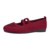 Ballerines Xbemkste confortables pour femme - Jolies chaussures de ballet à talon compensé - Pieds nus facilement portab