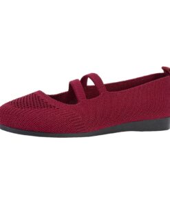 Ballerines Xbemkste confortables pour femme - Jolies chaussures de ballet à talon compensé - Pieds nus facilement portab