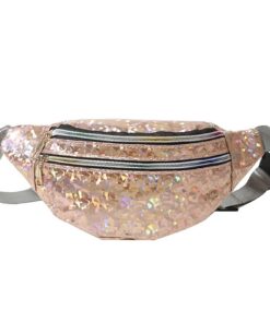 MUNSKT Sac à Banane Brillante Ajustable avec Fermeture Fluide et Fermeture Éclatante pour Adultes en Dehors