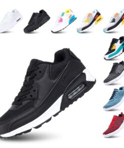 Hitmars Chaussures de Course Respirantes Legère Homme Femme AIR Sneaker Noir Vert Blanc Rose Jaune EU36-EU47