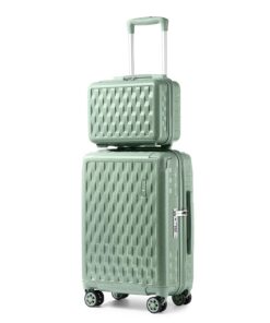 Valise cabine Sea Choice pour voyage rigide léger avec vanity GEYAO Vert