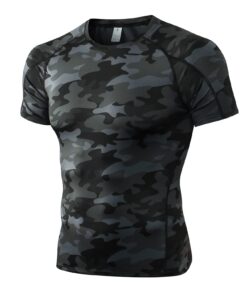 Titre SEO optimisé : "Tee Shirt Compression Yishengwan Séchage Rapide Homme Manches Courtes Sport Haut Baselayer Sécha