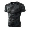 Veste Yishengwan Compression Homme Manches Courtes Séchage Rapide Respirant Manche Courte Haut