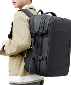 Sac De Voyage À Dos Sous Vide Étanche - Sac À Dos Avec Pompe Ajustable 17 Pouces Pour Hommes, Compression Extensible Ord