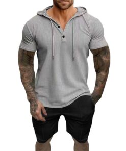 YBWZH Ensemble de sweat à capuche respirant à carreaux pour homme régulier, mode printanière, confortable et respirant