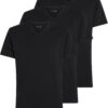 Calvin Klein T-Shirts Manches Courtes Lot de 3 Homme avec Col en V - Taille M - Blanc - Mode Été - Polyester - Recherche