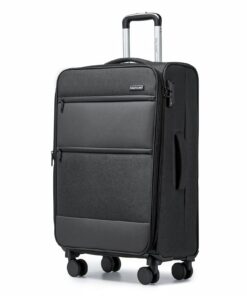 Valise Britische Voyageuse Grande Taille Souple Noire 98 Litres | Rollante à 4 Roues et Forte de la Serrure TSA