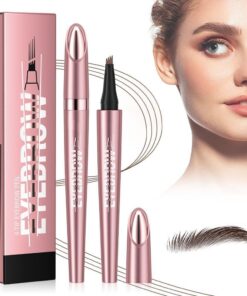 Crayon Sourcil imperméable 2025 Magique 3D Micro Crayon avec 4 pointes, Marron foncé pour les femmes (2#) crée facilemen