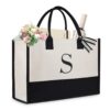 Sacs Aucuu Tote Bag en Toile Réutilisables Pour Shopping et Pique-Nique
