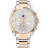 Tommy Hilfiger Montre Analogique Multifonction à Quartz pour Femme - Bracelet en Acier Inoxydable Or/Argent - Élégant et