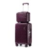 Valise cabine JUNYAO VioletligersèrieABS+PC TSA Lock Set Bagages 55cm Cabine Lot de 2 Valises Élégantes.Valise cabine JU