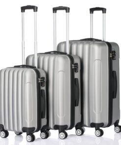 Bonnlo Valise Cabine Rigide 20in+24in+28in en ABS pour Voyageurs Affranchis - Bagages Rigides Spinner avec Serrure Combi
