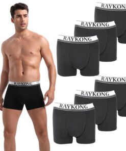 RAYKONG Boxers pour homme confortables et respirants 95% cotonLot de 6