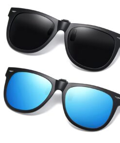 Hifot Clip Solaire Lunettes de Soleil Polarizedadapter sur Lunettes de Prescription pour Conduite et Loisirs Extérieurs
