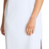Calvin Klein Robe T-Shirt Femme Blanc Élégant pour Femmes en Everyday Wear Comfort et Confort 100% Polyester Taille US S