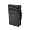 Maxentico Porte Carte Bancaire Homme Protection RFID 2 Compartiments Trois Volets Noir