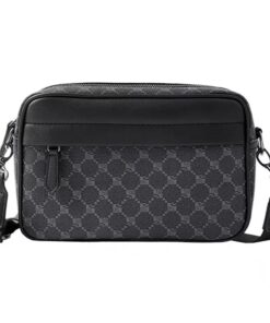 HjkIOPC Sac Bandoulière Homme - Multifonctionnel et Étanche pour Travail et Voyage (Noir)