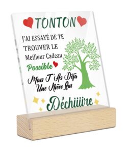 Putuo Decor - Meilleur Cadeau Tonton pour Nièce Déchirante - Décoration Humour Famille