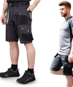 Shorts Homme Été Shorts de Travail Pantalons de Travail avec 6 Poches Shorts Homme Pantalons Été Taille: S-3XL