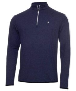 Calvin Klein Men's Striped 1/4 Zip Sweater - Comfortable Casual Wear for Everyday Outfits