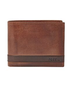 FOSSIL Porte-monnaie hommes Derrick Cuir - Luxe et praticité pour l'homme marshal, voyage et bureau - 11,7 cm L x 2,5 cm
