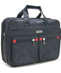 Waytex Sacoche Porte Document et Ordinateur 15.6" Imperméable Multipoches Noir